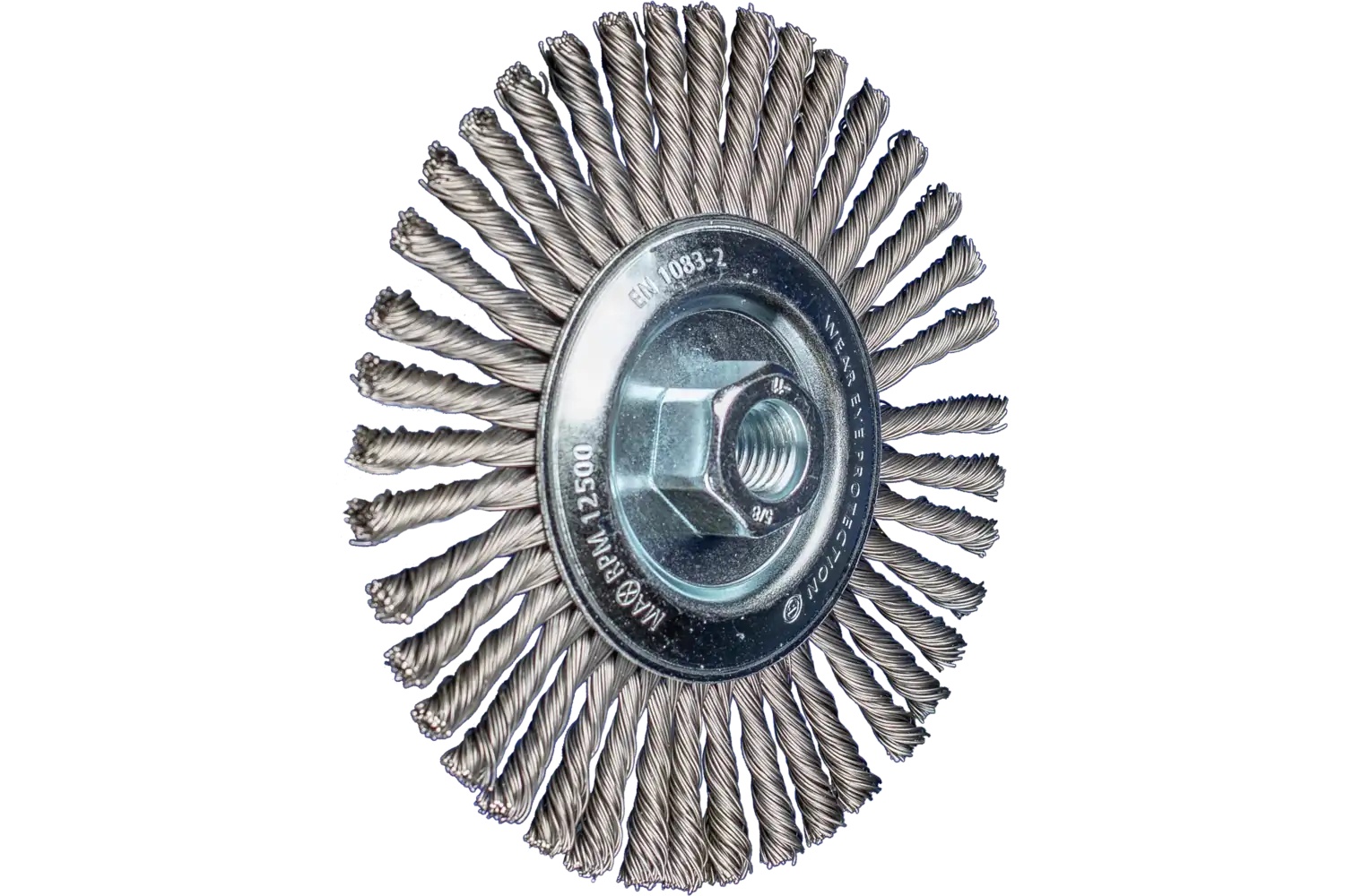 Picture of Pferd Stringer Bead Wheel Brush Psf 6" Dia. .020 Carbon Steel 5/8-11" Thread 10 Pack